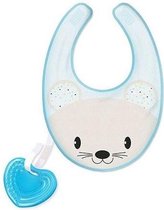 Chicco Fresh Teething Ring with Bib 3 In 1 Blue 4m+