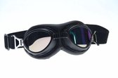 CRG zwarte rider motorbril | Multi kleur glas