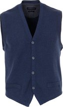 Casa Moda Gilet Blauw Gebreid Comfort Fit - XL