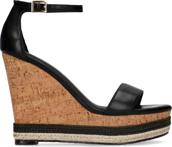 Tamaris Tamaris sandaal touw sleehak zwart online kopen.