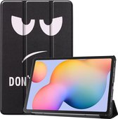 Cazy Samsung Galaxy Tab S6 Lite hoesje - Smart Tri-Fold Case - Do Not Touch