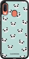 Samsung A20e hoesje - Panda print | Samsung Galaxy A20e case | Hardcase backcover zwart