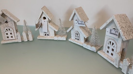 Decoratieve huisjes - 4 stuks | bol.com