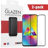 2-pack BMAX Glazen Screenprotector geschikt voor de Samsung Galaxy M20 Power Full Cover Glas / Met volledige dekking / Beschermglas / Tempered Glass / Glasplaatje