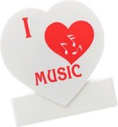 Magnetische Hartvormige Clip - I Love Music