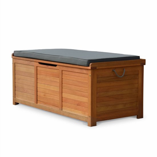 Lutra Kussenbox - Hout - Naturel - 200x100x84cm Lutra Kussenbox - Hout - Naturel - 200x100x84cm