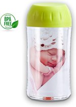 Qualible Doseerbare Melkpoedertoren - Babyvoeding Bewaarbakjes - Te Gebruiken als Melkpoederbus/Babyvoeding Bewaarbox/Poedertoren - Handig voor Thuis & On-the-Go - Groen