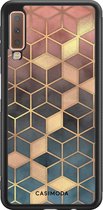 Samsung A7 2018 hoesje - Cubes art | Samsung Galaxy A7 (2018) case | Hardcase backcover zwart