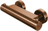 Douchekraan Brauer Copper Edition 15cm Hartafstand Thermostatisch Opbouw Rond Geborsteld Koper PVD 2 Greeps