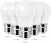 Aigostar LED A5 G45B 4W - B22 fitting - 3000K - Set van 5 stuks