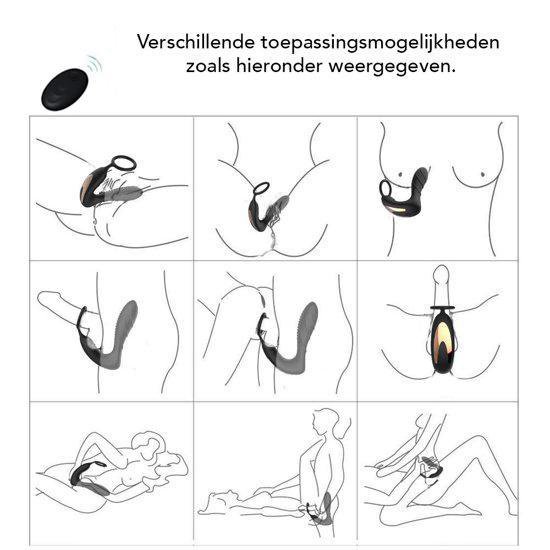 Blackdoor Collection Vibrerende Buttplug met Cockring - Geheel Waterproof -  Afstandsbediening
