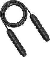 Springtouw met Schuim Handvat - Jump Rope - Fitness - Verstelbaar - Zwart