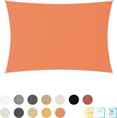 Rechthoekige luifel van Lumaland incl. spankoorden|polyester met dubbele pu-laag | Rechthoekig 2 x 3 Meter | 160 g/m² - oranje