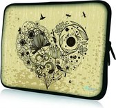 Sleevy 17,3 laptophoes artistiek hart - laptop sleeve - laptopcover - Sleevy Collectie 250+ designs