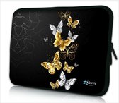 Tablet hoes / laptophoes 10,1 inch vlinders goud - Sleevy - laptop sleeve - laptopcover - Sleevy Collectie 250+ designs - tablet sleeve