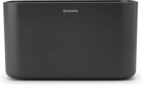 Lege donkergrijze Brabantia tandenborstelhouder, frontaal aanzicht.