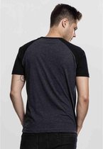 Urban Classics - Raglan Contrast Heren T-shirt - XL - Grijs/Zwart