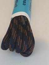 Cordial - Bergschoenveters -  blauw/bruin rond fijn geweven - veterlengte 90 cm 5-7  gaatjes