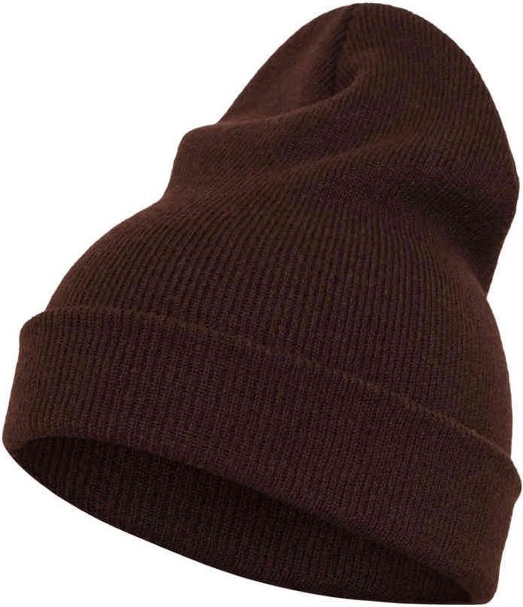 Yupoong beanie muts long brown