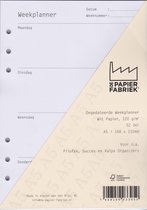 Aanvulling Ongedateerde Weekplanner 120g/m² Wit A5 Papier voor Succes, Filofax of Kalpa Organizers