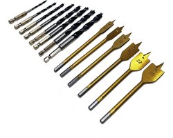 Set bit boren titanium speedboor en spiraal houtboor set hout 14 delig boor