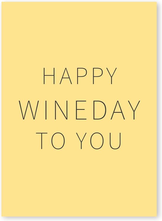 Kaart met wijn quotes – Set van 4 kaarten - Happy Wine Cards – Happy wineday to you