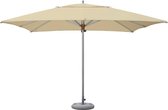 Tradewinds Aluzone Parasol (aluminium) - vierkant 3,5m X 3,5m - grote parasol - Ecru