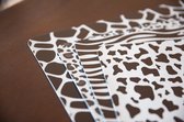 Placemat dierenprint in set van 4 verschillende