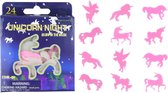 Glow in the dark stickers – eenhoorn – unicorn – 24 stuks