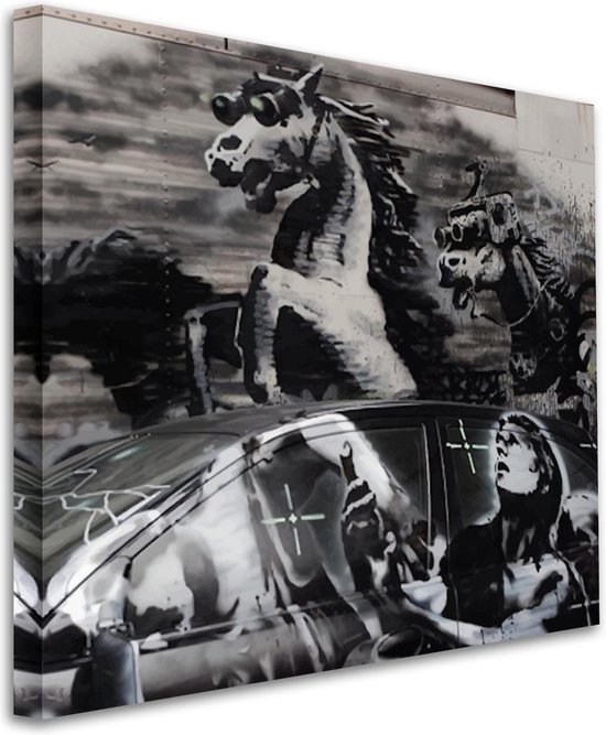 BANKSY Horses Impression sur toile