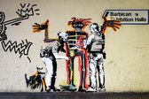 BANKSY Banksquiat Basquiat Barbican Canvas Print