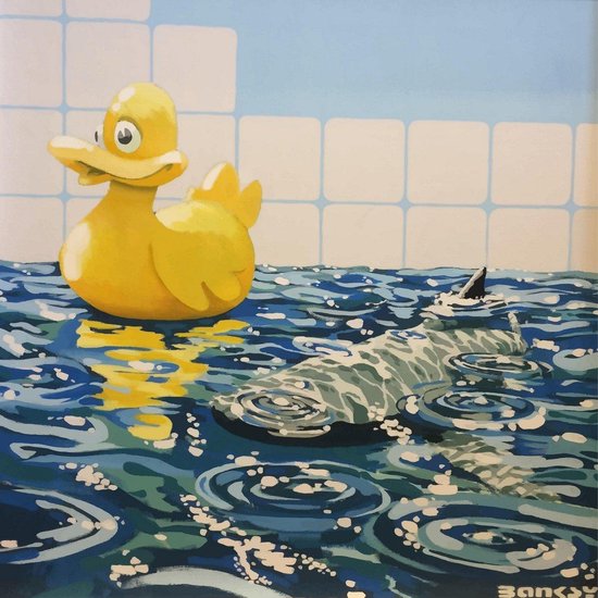 BANKSY Rubber Ducky Canvas Print