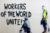 BANKSY Workers of the World Unite Canvas Print