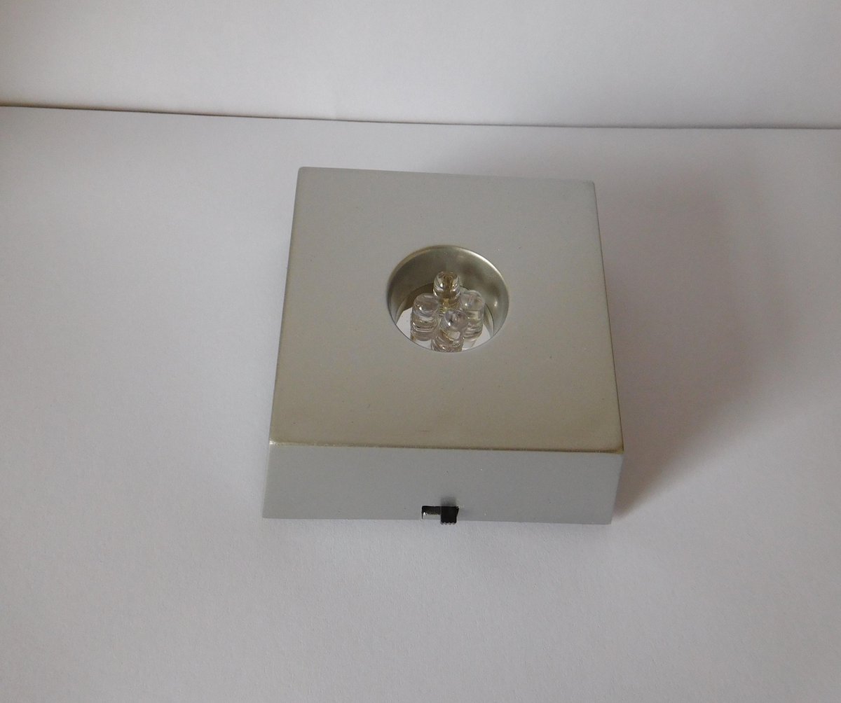 Voet met gekleurde verlichting
