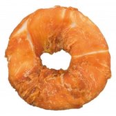 Beeztees - hondensnacks - kipdonut - donut - kip - runderhuid - groot 11x11cm