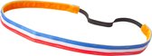 Trishabands Nederlandse Vlag 10mm - Koningsdag - Anti slip - Fluweel - Sport Haarbandje