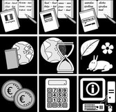 Magneet pictogrammen 'huiswerk/ schoolvakken' voor kind/tieners 3x3 cm|Dagritme planbord|PictoMix