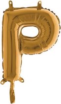 Grabo balloon - Folieballon - Letter P - Goud - 35cm