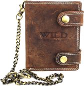 Wild leather Only !!!  Heren Billfold Donker-bruin