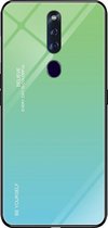 Voor OPPO F11 Pro Gradient Color Glass Case (Sky Blue)