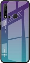 Voor Huawei Nova 5i / P20 Lite 2019 gradiÃ«ntkleur glazen behuizing (paars)