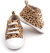 Oh Little Deer 100% leren baby sneakers - cheetah bruin - M (19/20)
