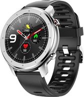 Belesy® Modern - Smartwatch - Horloge - 1.28 inch - Kleurenscherm - Full Touch - Zilver - Zwart - Siliconen