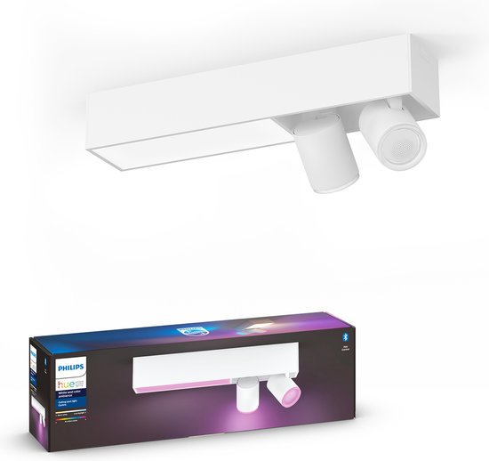 Philips Hue Centris Plafond Opbouwspot - White and Color Ambiance - GU10 - Wit - 2 x 10,5W - Bluetooth