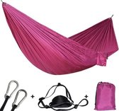 Hangmat compleet met bevestigingshaken en riemen. Easy setup voor camping, tuin, balkon & outdoors- (500 gram)