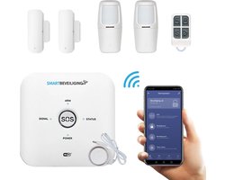 GSM WiFi Draadloos alarmsysteem voor woning met luide sirene - Beveiligingssysteem zonder abonnement - Basis pakket