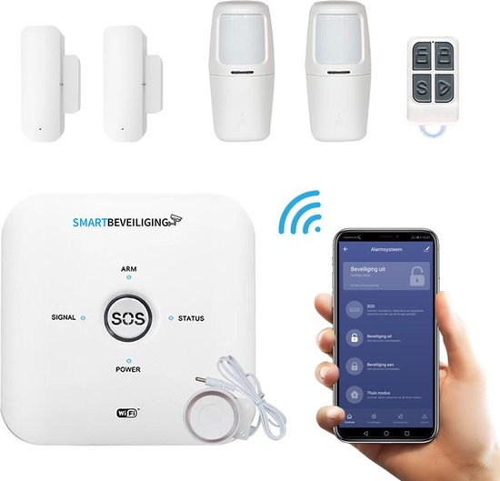 De controle krijgen Vrijwillig Maak een bed GSM WiFi Draadloos alarmsysteem voor woning met luide sirene -  Beveiligingssysteem... | bol.com