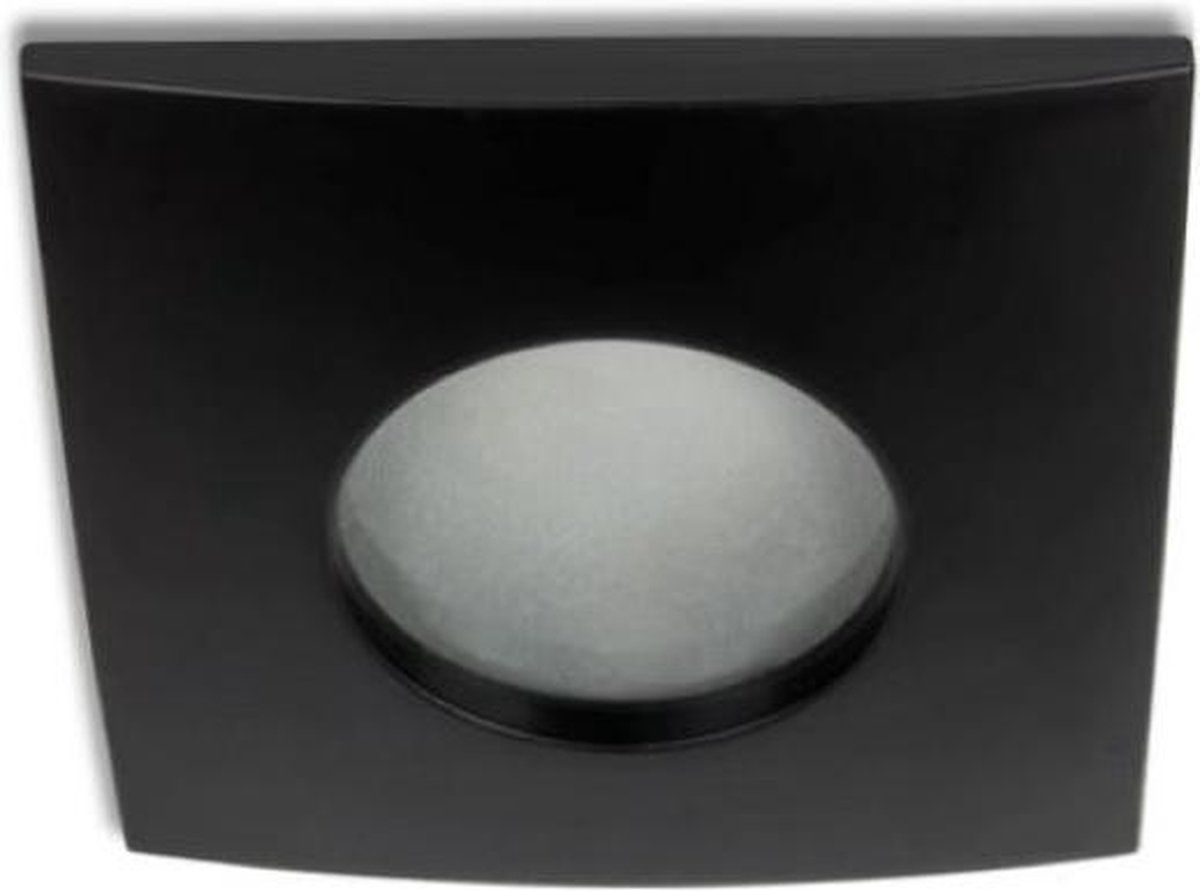 IP44 LED inbouwspot Helen -Vierkant Zwart -Koel Wit -Dimbaar 4.9W -Philips