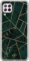 Huawei P40 Lite hoesje siliconen - Abstract groen | Huawei P40 Lite case | groen | TPU backcover transparant
