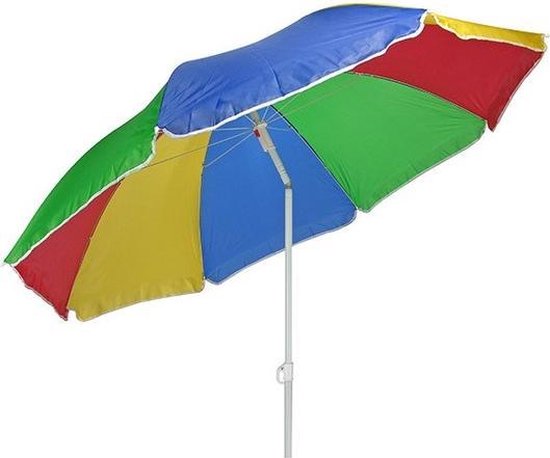 Regenboog gekleurde parasol 180 - Voordelige parasols | bol.com